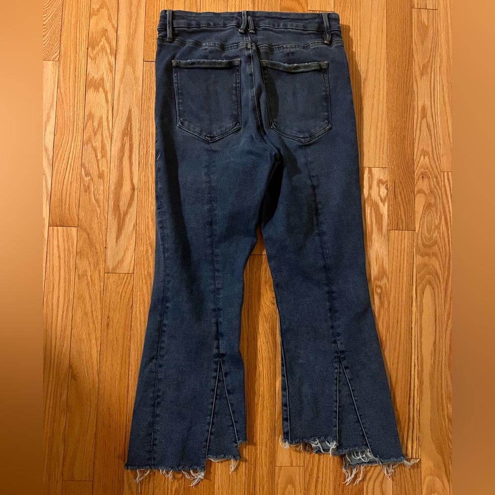 Good American Dark Blue Flare Jeans